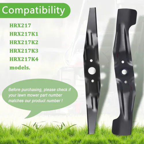 Miniatura 2 de Poweka 72531-VH7-000 y 72511-VH7-000 Juego de cuchillas para cortacésped HRX217, HRX217K1, HRX217K2, HRX217K3, HRX217K4 Juego de cuchillas MicroCut
