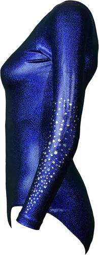 Miniatura 6 de Look-It Activewear Leotardo de manga larga azul medianoche para niñas y mujeres
