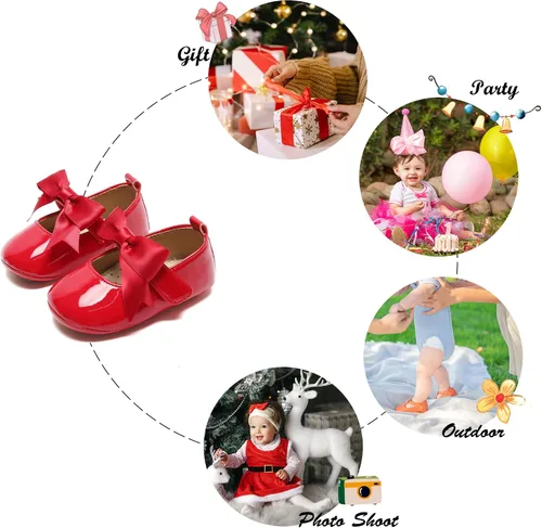 Miniatura 106 de Felix & Flora Zapatos de bebé de suela suave - Zapatos de bebé para caminar, mocasines, suela de goma, zapatos de cuna