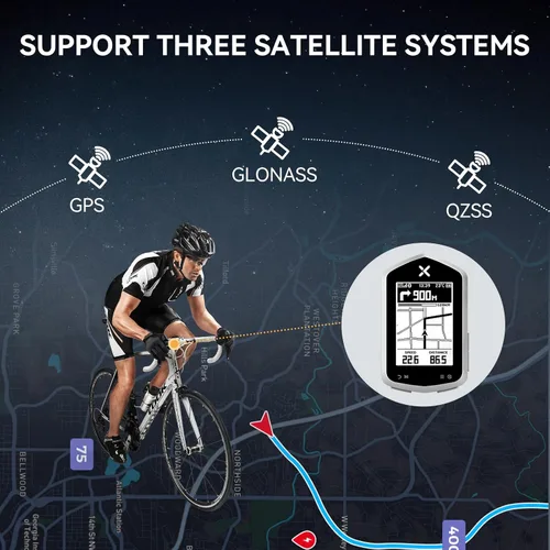 Miniatura 6 de XOSS NAV Plus - Computadora de bicicleta GPS con Bluetooth, 2.4 pulgadas Ant+ Bike Computadora inalámbrica con batería de 33 horas de duración, IPX7