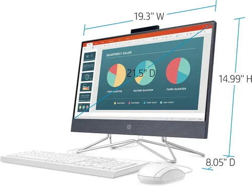 Miniatura 4 de HP PC todo en uno WLED Full HD de 22-DF de 21,5 pulgadas Intel Celeron G5900T 4 GB 256 GB SSD Win 10