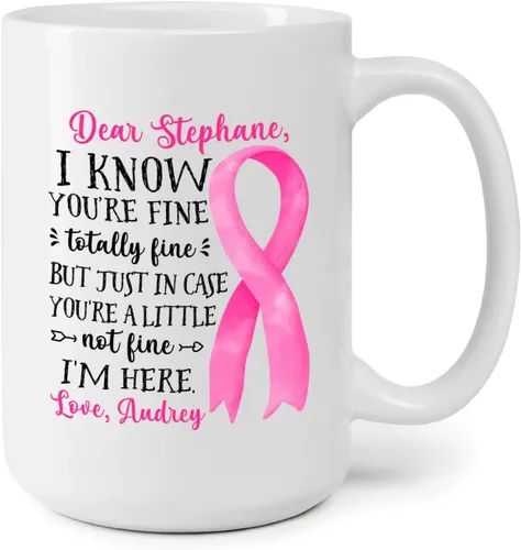 Miniatura 23 de Taza personalizada para sobrevivientes de cáncer, taza de cáncer de mama, taza de cinta rosa, regalo para sobreviviente de cáncer de mama, taza