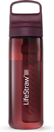 Miniatura 19 de LifeStraw Serie Go – Botella de filtro de agua sin BPA para viajes y uso diario, elimina bacterias, parásitos y microplásticos, mejora el sabor, 1L