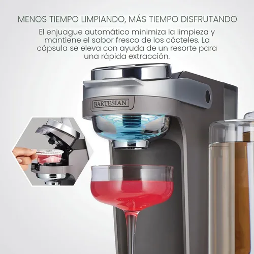 Miniatura 7 de Bartesian Máquina de cóctel dueto y fabricante de margarita, mezclador de bebidas mixólogo compacto para el hogar con 2 botellas de alcohol