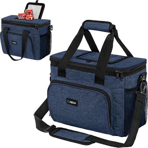 Miniatura 8 de OPUX Bolsa térmica suave, térmica y plegable con aislamiento térmico para hombres, trabajo, campamento, playa, viajes, portátil, suave, a prueba