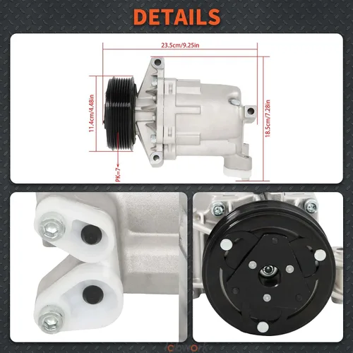 Miniatura 4 de labwork Reemplazo del compresor de aire acondicionado para Nissan Tiida Versa 92600CJ61B 92600CJ60A CO 11155C
