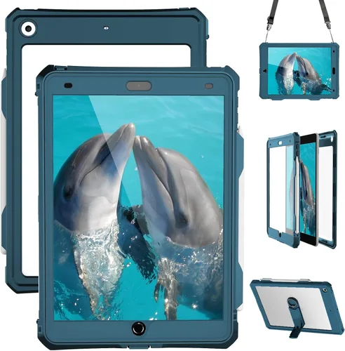 Miniatura 12 de Funda impermeable compatible con iPad Air de 11 pulgadas (M2)/5ª/4ª generación de 10.9 pulgadas, funda protectora de cuerpo completo con protector