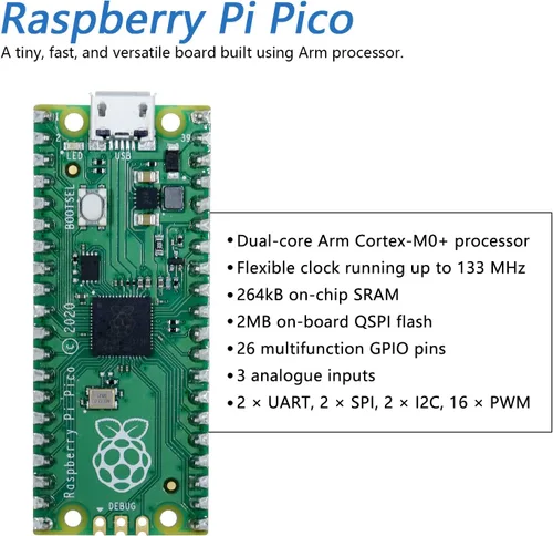 Miniatura 5 de Freenove Kit de coche 4WD para Raspberry Pi Pico (incluido) (compatible con Arduino IDE), expresiones de matriz de puntos, prevención de obstáculos