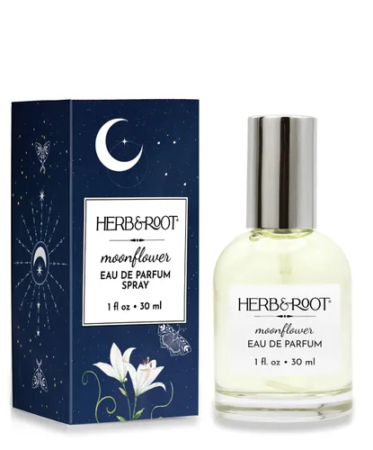 Herb & Root Moonflower Eau de Parfum: Tuberosa, Jazmín, Rosa y Orris - Perfume limpio de larga duración para mujeres, sin crueldad, sin ftalatos ni