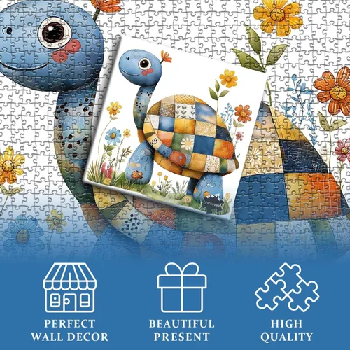 Miniatura 5 de Rompecabezas de tortuga marina para adultos, 1000 piezas, rompecabezas de animales lindos de la naturaleza, rompecabezas de plantas y flores, arte