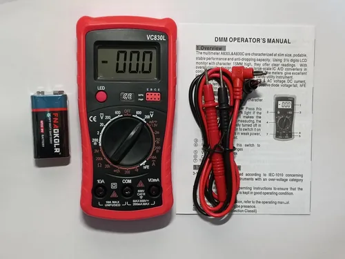 Miniatura 2 de Kit de soldador, kit multímetro digital, probador múltiple, probador de voltaje, medidas de voltaje CA/CC, corriente, Rojo