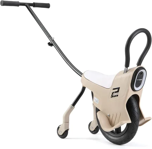 Monociclo manual de 12 pulgadas para niños, bicicletas monociclo ligero con luz/pasamanos/ruedas auxiliares, bicicleta monociclo para padres e