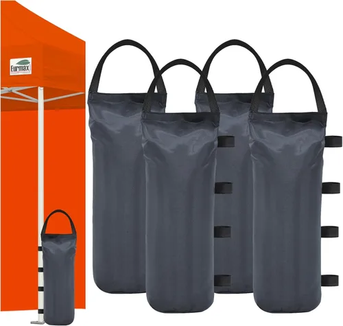 Miniatura 7 de Bolsas de peso Eurmax USA para tienda de campaña con dosel, bolsas de arena para toldo al aire libre instantáneo, patas de toldo, bolsas de arena