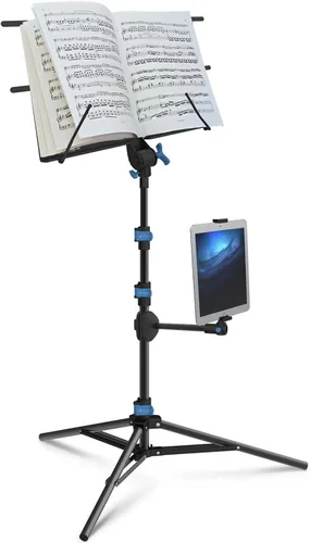 Miniatura 4 de IA Stands Soporte plegable para partituras de música ECT1 con soporte intercambiable para tableta