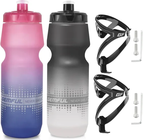 Miniatura 9 de GEMFUL Bike Water Bottle Holder and Bicycle Bottle Combo Cycling Water Bottle Cage 24oz 750ml Bpa Free Leakproof for Mountain Road Bikes Riding Cycle