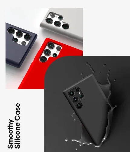 Miniatura 7 de GOOSPERY Funda de silicona líquida compatible con Samsung Galaxy S22 Ultra, suave al tacto, protección de cuerpo completo, a prueba de golpes