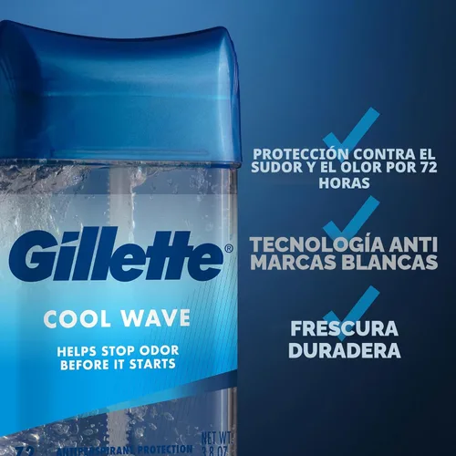 Miniatura 2 de Gillette Antitranspirante y desodorante para hombres, resistencia clínica 72 horas, protección contra el sudor y el olor, frescura de larga
