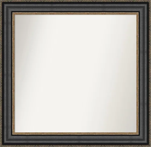 Miniatura 123 de Amanti Art Espejo personalizado, espejo de baño negro puente, espejo de pared o espejo de tocador de baño sobre el fregadero (26 x 26 pulgadas)