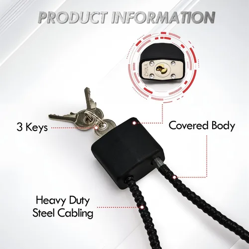 Miniatura 3 de TaShow Heavy Duty Steel Cable with Covered Body and Universal Fit