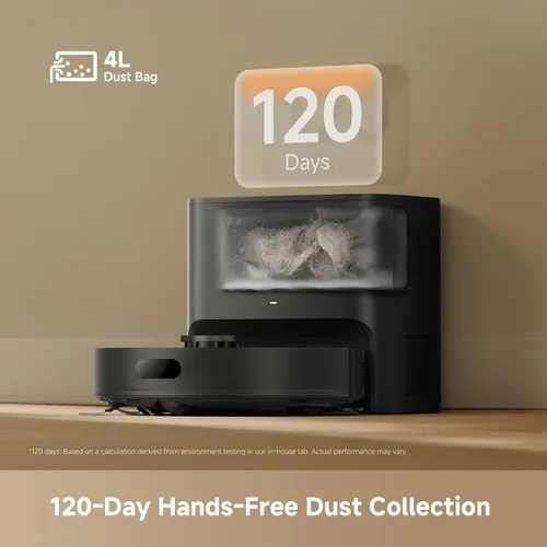 Miniatura 2 de DREAME D20 Air Plus Robot Vaccum and Mop Combo con succión de 20,000 Pa, tecnología antienredos, muelle de vaciado automático, limpieza profunda