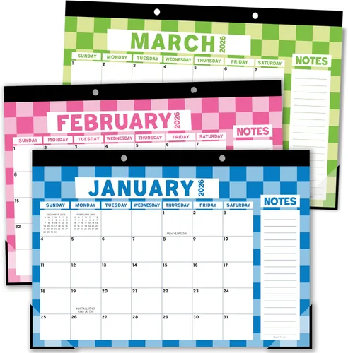 Miniatura 11 de Hadley Designs Calendario de escritorio grande 2026-2027 – Calendario de escritorio 2026, calendarios de escritorio de 18 meses para el hogar