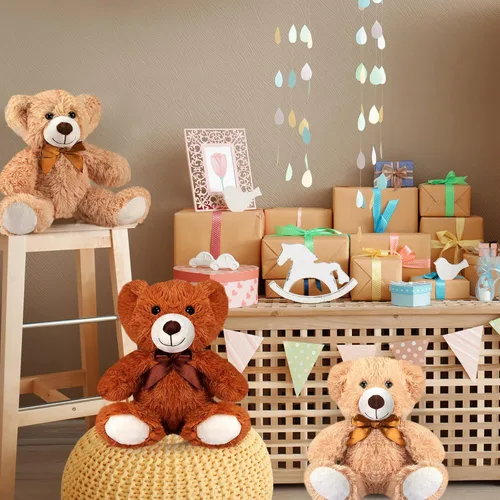 Miniatura 6 de HyDren 9 piezas de animales de peluche de graduación de 14 pulgadas, osos suaves a granel, lindos muñecos, regalo para graduación, día de la madre