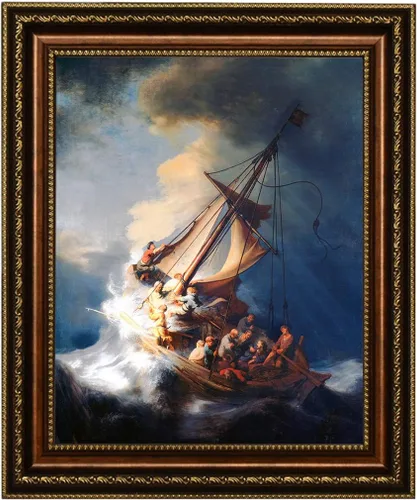 Miniatura 9 de ELITEART-Cristo en una tormenta en el mar de Galilea por el pintor holandés de la Edad de Oro Rembrandt van Rijn Reproducción de pintura al óleo
