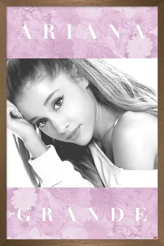 Miniatura 15 de Trends International Ariana Grande - Póster de pared floral, 14.725 x 22.375 pulgadas, versión enmarcada de madera de granero
