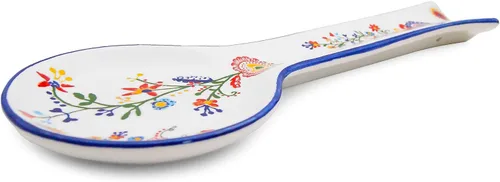 Miniatura 3 de Portuguese Pottery Alcobaça - Cuchara de cerámica para encimera de cocina, multicolor, 10.5 x 4.5 x 0.5 pulgadas (40AAT)