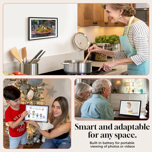 Miniatura 3 de All-in-one Smart Display Built-in Li-Battery Digital Calendar,Picture Frame with Anti-Glare Touchscreen,Voice Assistant,Homehub Wall-Mount or Black