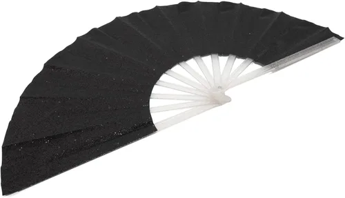 Miniatura 7 de 10 ventiladores plegables grandes de mano para hombres y mujeres, abanicos decorativos plegables, accesorios rave, utilizado para bailes, fiestas