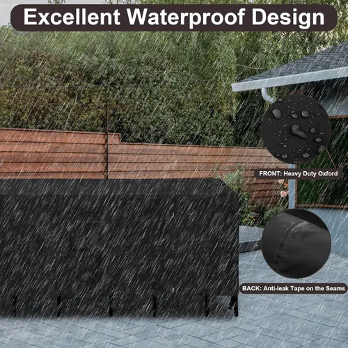 Miniatura 4 de PureFit Fundas para muebles de patio, funda impermeable para muebles de mesa de exterior rectangular, cubierta de sofá seccional de patio
