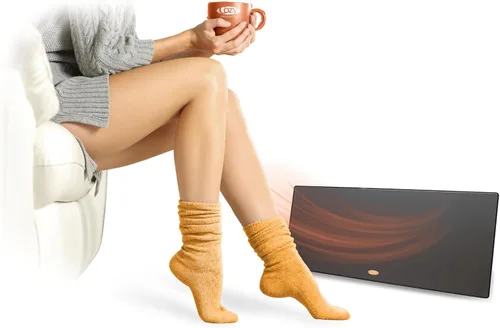 Cozy Products Cozy Legs Nuevo y Mejorado, Calentador de Espacio de Panel Plano para Hogar y Oficina, Calentador Portátil con Termostato Incorporado,