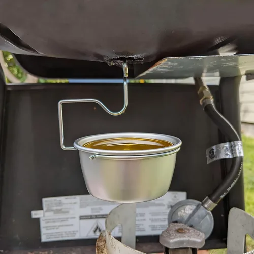 Miniatura 4 de Bandeja de grasa para parrilla con clip para Char-Broil y Kenmore Bandeja de grasa para parrilla al aire libre, recolector de grasa para parrillas