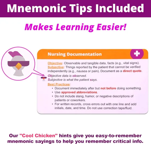 Miniatura 3 de Tarjetas flash de fundamentos de enfermería - Sin pelusa - Solo información esencial para la escuela de enfermería - 2026-2027 NCLEX ATI HESI Review