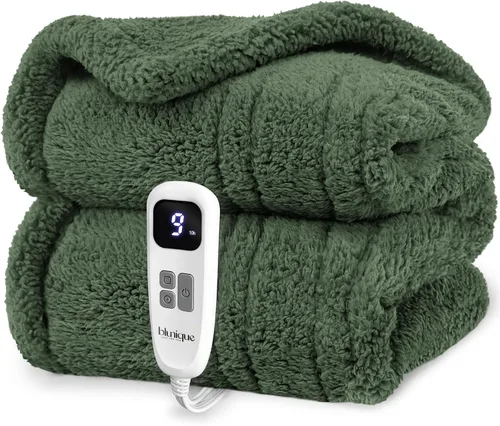 Miniatura 24 de Heated Blanket Electric Blanket Queen - Fast Heating Blanket Throw Dual Control Double Sided Sherpa with 10 Heating Levels & 2-10 Hours Auto Off