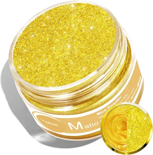 Miniatura 13 de Matio Polvo de Mica Gris para Resina Epoxi, 1.8oz/50g Polvo de Mica de Efecto Nacarado Pigmento de Color Natural para Fabricación de Jabón, Bomba
