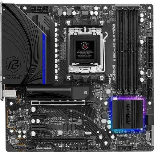 Miniatura 3 de ASRock B650M PG Riptide AMD Ryzen 7000 Series Procesadores Placa base