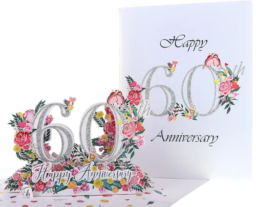 Miniatura 13 de iGifts And Cards Tarjeta de Felicitación Emergente 3D del Feliz 10º Aniversario Hito - Pareja Perfecta, Matrimonio, Boda, Elegante, Almas Gemelas