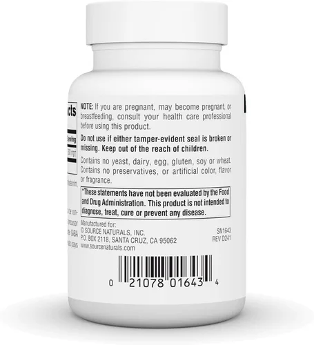 Miniatura 4 de Source Naturals L-glutamina, aminoácido de forma libre que apoya la energía metabólica*, 500 mg - 50 cápsulas