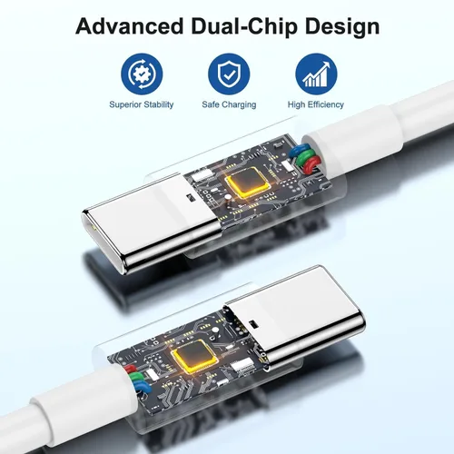 Miniatura 4 de iPhone 17 16 15 Cargador/Cable de carga de 10 pies tipo C a C largo, bloque de carga rápida USB C enchufe de carga para Apple iPhone 17 Pro Max/17