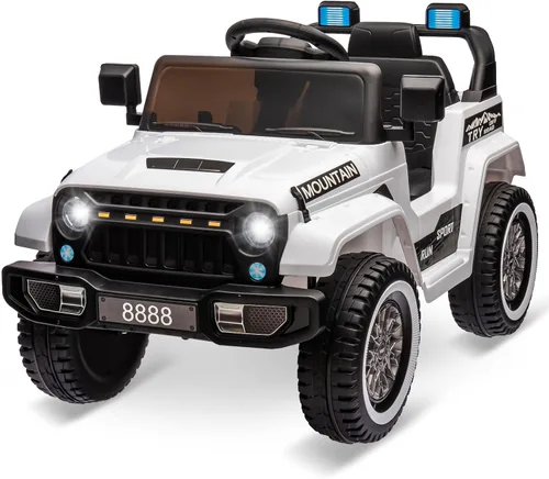 Miniatura 8 de Hetoy Camión de paseo para niños, auto eléctrico con batería de 12 V con control remoto para padres, suspensión de resorte, 3 velocidades, luces Rosa