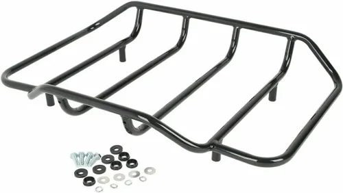 Miniatura 5 de TCMT Caja de maletero King para motocicleta con respaldo y montaje para dos personas, compatible con Harley 2009-2013 Touring Road Street Electra