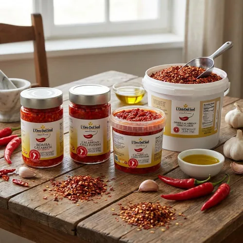 Miniatura 8 de L'Oro Del Sud Pimientos enteros de Calabria certificados auténticos, chiles enteros en aceite, 9.8 oz (280 g), cultivados y envasados en Calabria