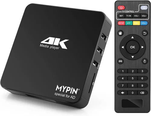 Miniatura 2 de Reproductor multimedia MP4 4K @60hz con fuente de alimentación, unidad USB HDD/256G de 8 TB/tarjeta SD con salida HDMI/AV para HDTV/PPT MKV AVI MP4