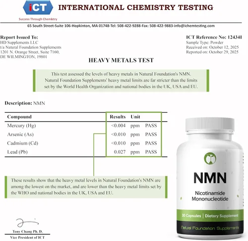 Miniatura 8 de NMN 500mg Cápsulas 99.3% Pureza Mononucleótido de nicotinamida 30 porciones Apoya la reparación del ADN y la función cognitiva Apto