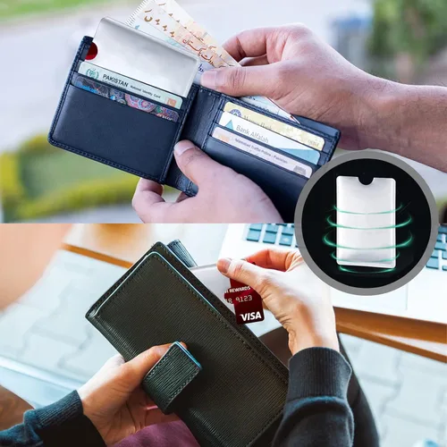 Miniatura 6 de Tarjetero con bloqueo RFID, protector de tarjeta de crédito e identidad para protección contra robos, paquete de 10 fundas seguras