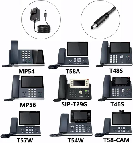 Miniatura 3 de Adaptador de fuente de alimentación de 5V 2A compatible con Yealink T54W SIP-T54W T46U T57W SIP-T44W T43U MP56 T53W T48U T34W IP Phone PS5V2000US
