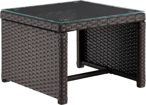 Miniatura 8 de Manhattan Comfort Menton - Juego de muebles de patio de 3 piezas, silla de salón y sofá de 2 plazas con mesa auxiliar, marco de acero envuelto