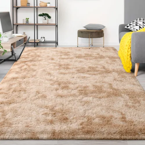Miniatura 72 de FlyDOIT Alfombras Grandes para Sala de Estar, 5x8 Pies Alfombra Shaggy Teñida con Tie-Dye Gris Oscuro, Alfombras Mullidas Tipo Manta, Alfombras